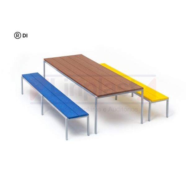 Conjunto Refeitório Ecológico Infantil Empilhavel